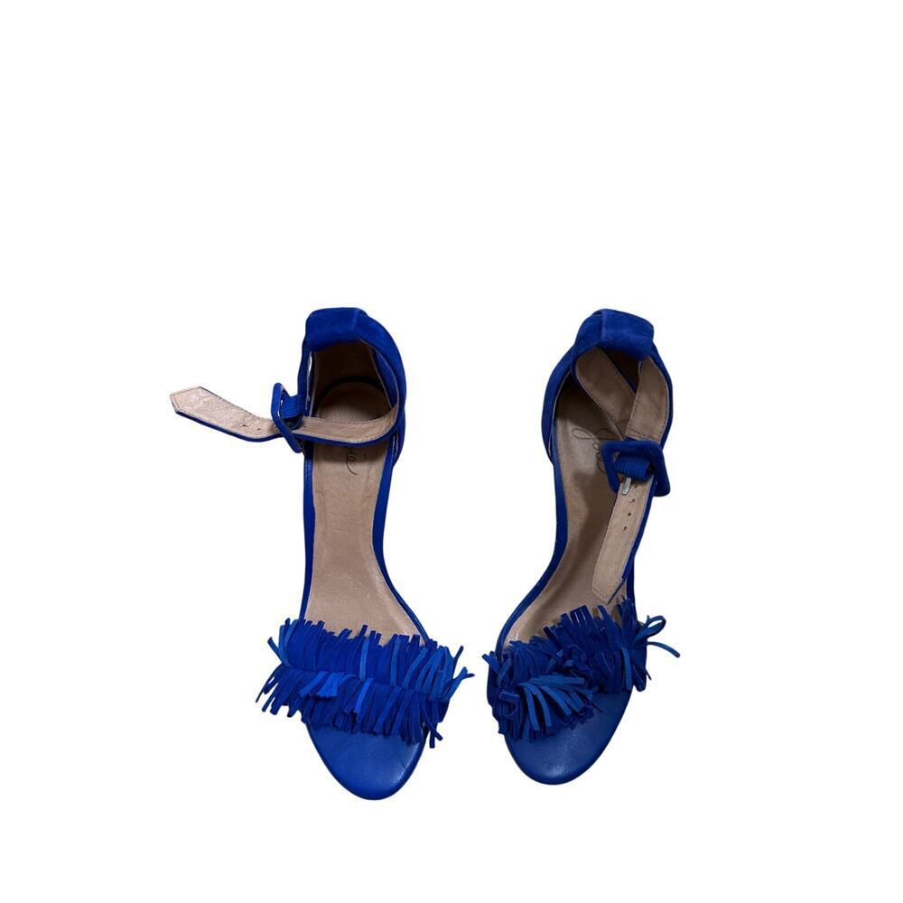 Joie fringe pippa suede high heels blue 36